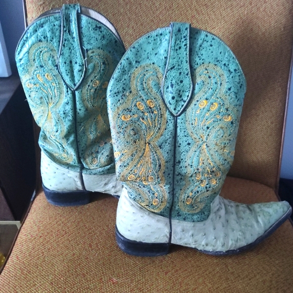 correcaminos Other - CORRECAMINOS Vintageqqæ Ostrich Skin Men's Cowboy Boots - Sz 9